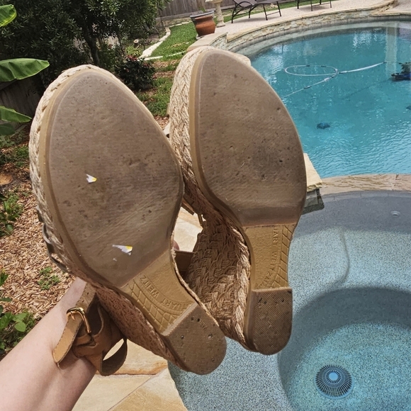 Stuart Weitzman leather platform sandals 10M - Picture 12 of 13